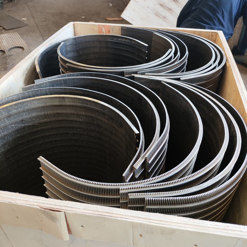 316 Stainless Steel Wedge Wire Screens High Efficiency Solid Separation Filter