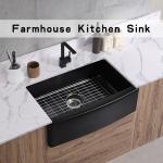 Farmhouse Apron Front Kitchen Sink Ceramic 30In Single Bowl Kitchen Sink Matte