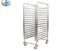 RK Bakeware China Foodservice NSF Stainless Steel Mobile Food Cart GN1/1 Pan
