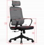 A2302B High Back Executive Black Mesh Swivel Caster Wheels Office Chair
