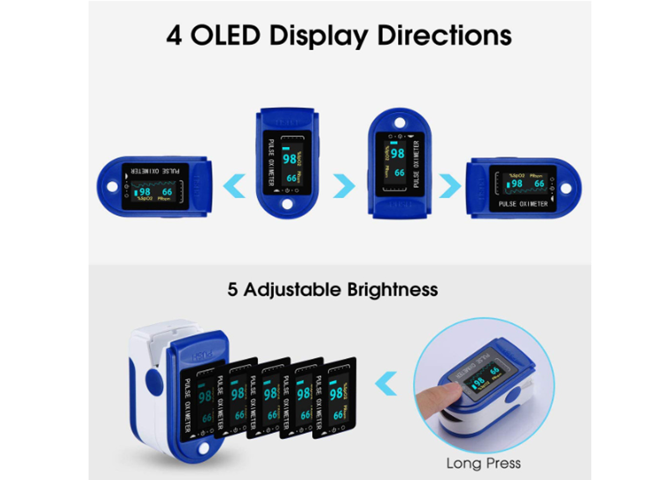 Memory Digital Healthcare CE FDA Finger Pulse Oximeter