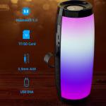 Rainbow LED Wireless Bluetooth Speakers 3.7v 1200mAh HIFI TF FM Radio Player