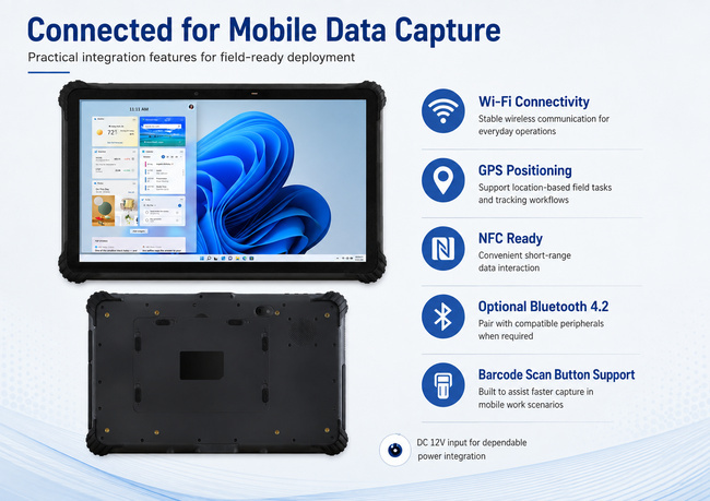 Service Rugged Tablet for Maintenance Data Collection 13.3 Inch with Notes and Reports