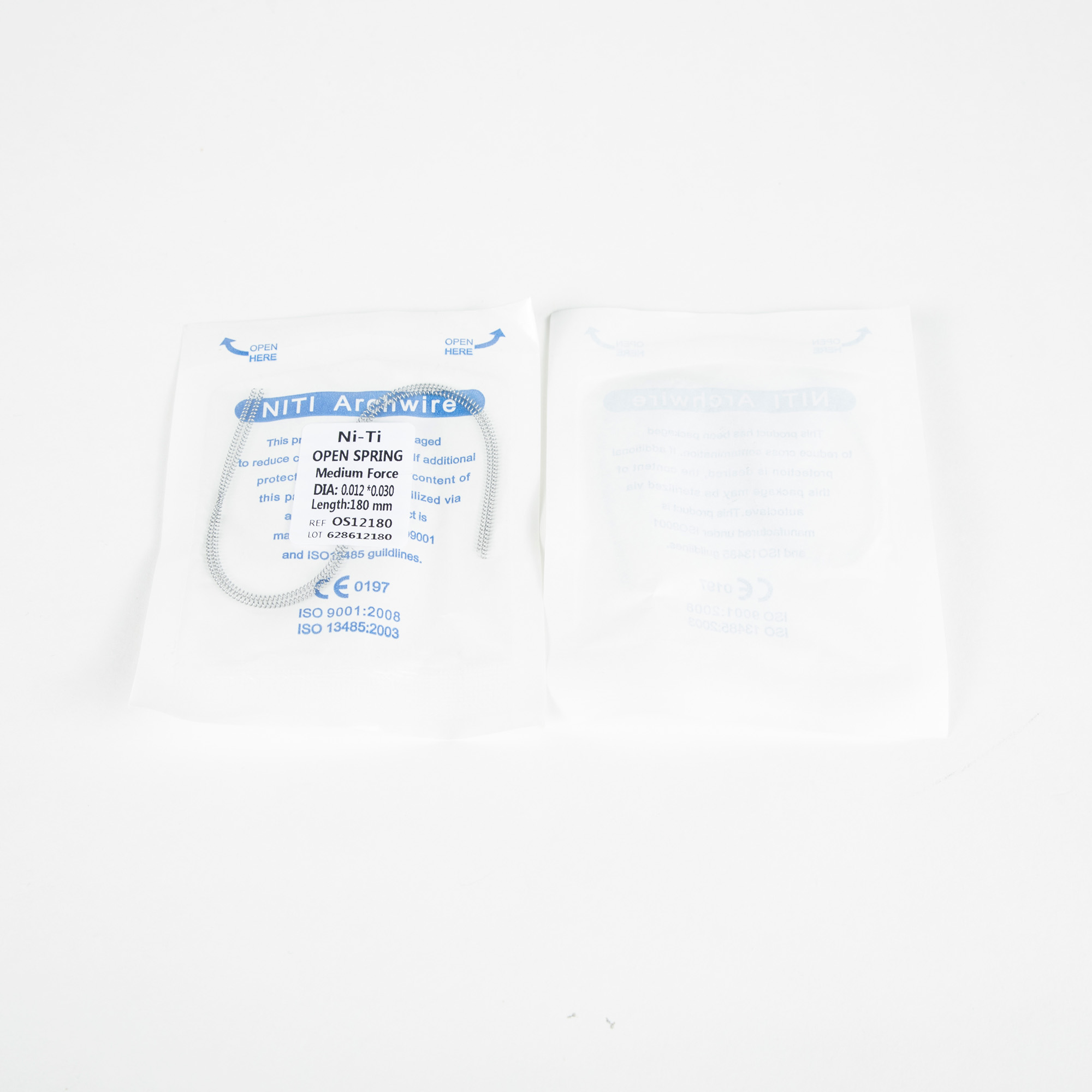 Flexible Sizing Metal Open Coil Spring for Orthodontic Treatment Fits Most Brackets