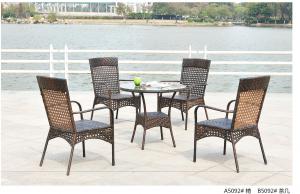 China factory pe rattan garden table chair outdoor furniture set on sale