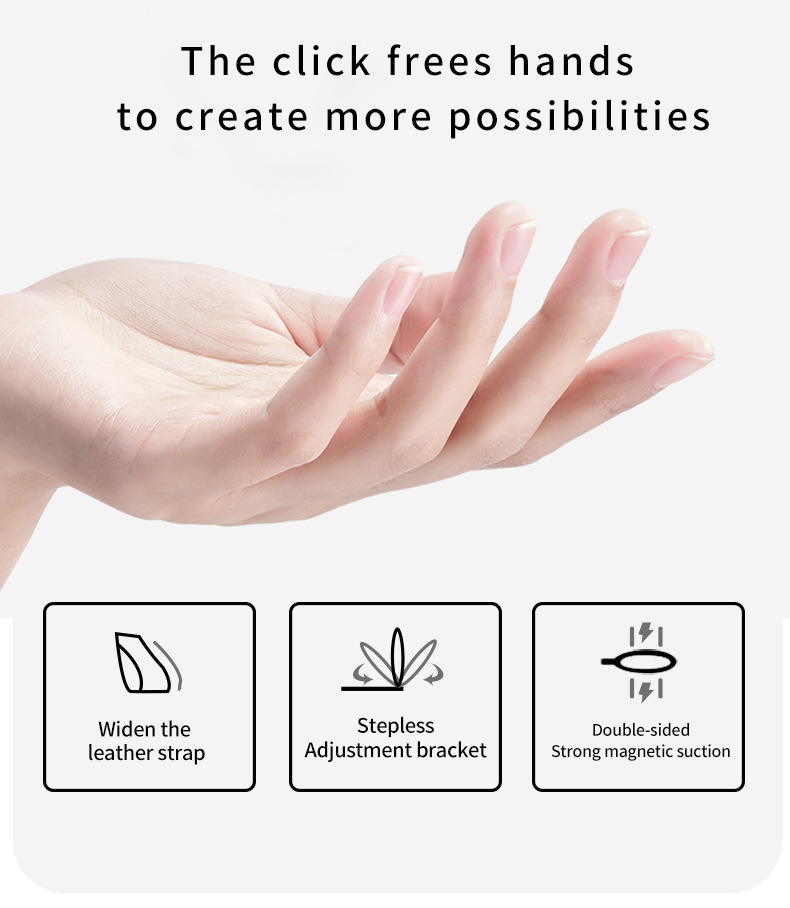 2 In 1 Foldable Mini Magnetic Finger Ring Wireless Charger with ABS PC Aluminum Alloy Material