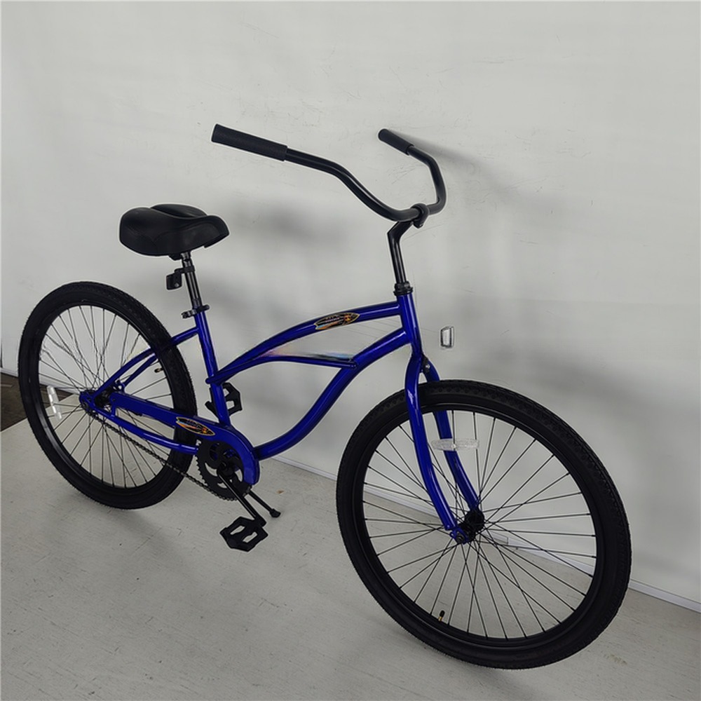 2024 Model 26" Single Gear Foot Brake Anti Rust Women's Beach Cruiser Bike Steel Fork