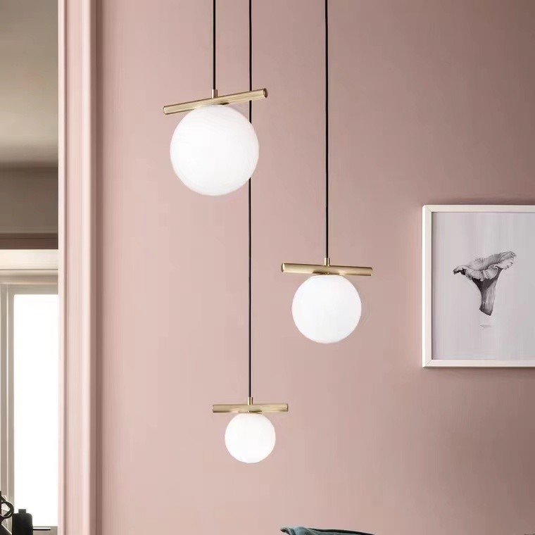 Matt White Glass Led wholesale Simple Pendant Lamp For Dinning Room