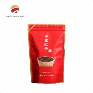China Custom CMYK / PANTON Printed Waterproof Vacuum Sealed Tea Packaging Paper Bag wholesale