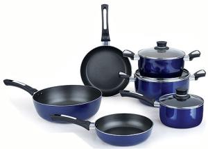 China PORCELAIN ENAMELLED NON-STICK 9 PCS COOKWARE wholesale