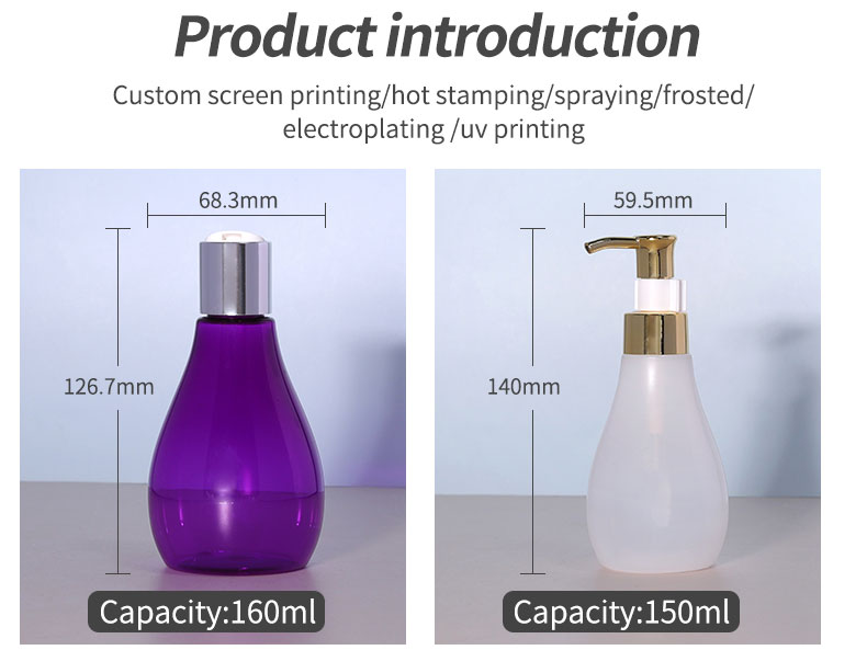 150ml 160ml PET Bottles Purple Empty Foam Spray Bottle For Upscale Cosmetic Packaging