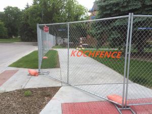 China 60x60mm Temp Chain Link Fence , Hot Dipped Galvanized Temporary Fence Bracing wholesale