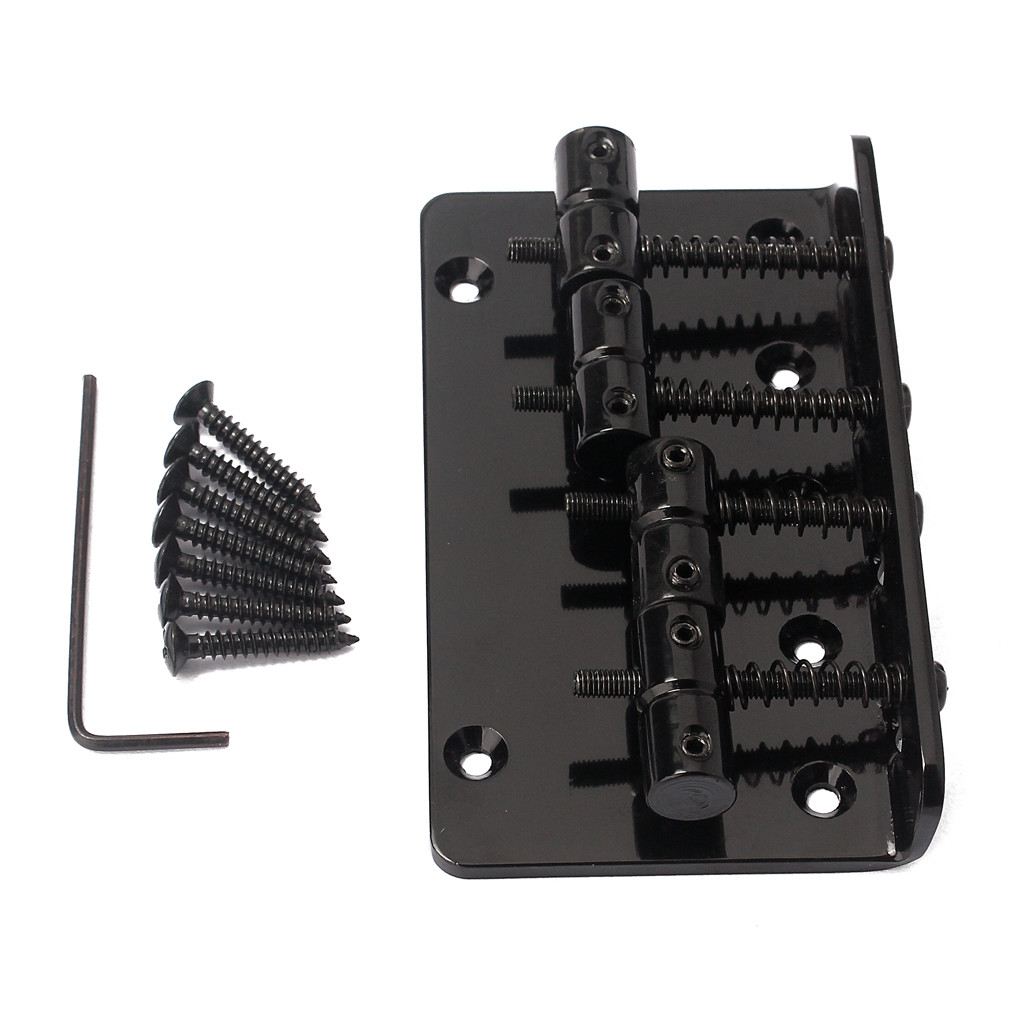 4 Strings Vintage Style Bass Bridge For Electric Bass Guitar 3.39"x1.89"x0.55"