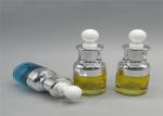 Clear Round Glass Oil Dropper , 5ml Dropper Bottle For Foundation Cream