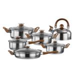 Nonstick 12pcs Cooking Cookware Set 3L Electric Stainless Steel Water Kettle