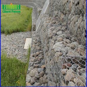 China Galvanzied 1.0m Height Pvc Coated Gabion Box Wire Strong Flexibility Woven wholesale