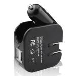 Travel adapter with dual USB port