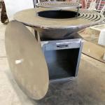 Charcoal Wood Fired Corten Steel Fire Pit Grill With Ash Tray
