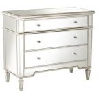 Contemporary 3 Door Mirrored Buffet Cabinet Sideboard Unit Home Furniture