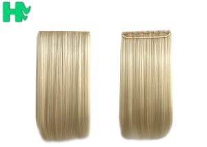 China 100% Synthetic Hair Extensions Long Straight Wave Blonde Color For Adults wholesale
