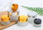 Frosted Glass Beauty Jars 5g-200g Cosmetic Cream Glass Jar With Gold Lip