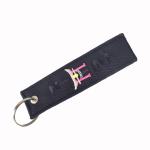 Fox Fashion Trinkets Double Sided Embroidered Key Chain Metal Ring Key Chain