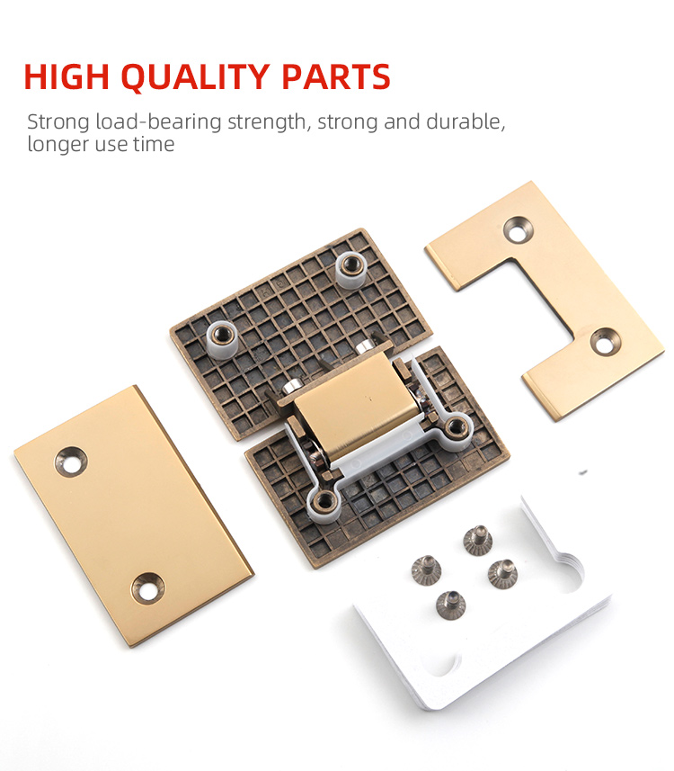 Modern Design 304 Stainless Steel Glass to Glass Hinge 180 Degree Bathroom Gate Clamp