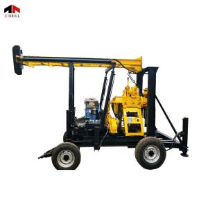 China 557rpm Trailer Mounted 200m Portable Well Drilling Rig wholesale