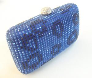 China Hardcase crystal evening bags, ladies clutch bag G20077, with korea crystal,suede lining wholesale