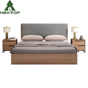 China Modern Hotel Bedroom Furniture Wooden Structure Double Storage Bed For Home wholesale