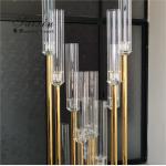 New Design Crystal Candelabra 12 Arms Tall Wedding Decoration Gold Wedding