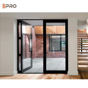 China Double Glazed Aluminium Glass Hinged Door Garden Door Exterior Anti-noise Hinges Door wholesale