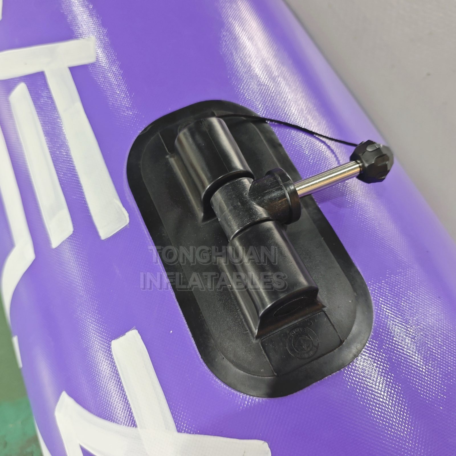 Custom 2.5x2.5m Purple Inflatable Floating Boat with Reinforced Handles D-Rings and Oar Locks for Lake Fishing Water Recreation