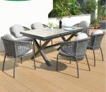 Outdoor Furniture Luxury PE Woven Wicker Chairs And Table Set For Garden Patio