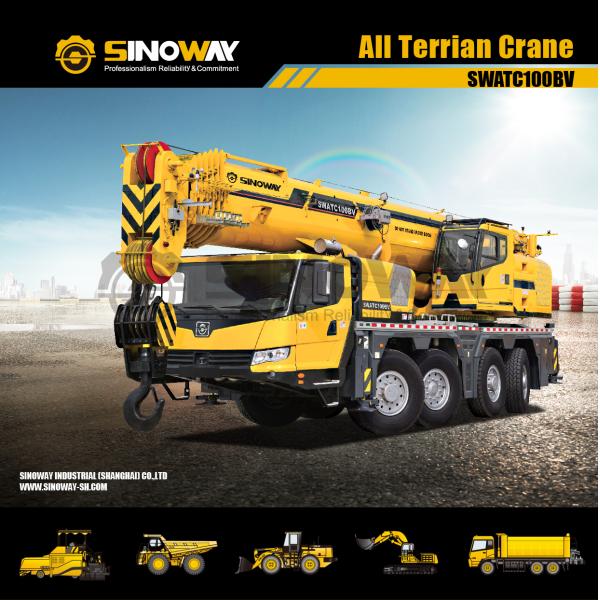 Versatile Hydraulic Mobile Crane 100 Ton With Good Maneuverability
