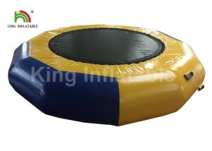 China Customized Yellow 5m D Inflatable Water Toy / Floating PVC Trampoline For Water Park wholesale
