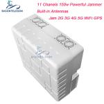 WiFi GPS 5G Signal Jammer Blocker 50m 11 Channels PVC 150w
