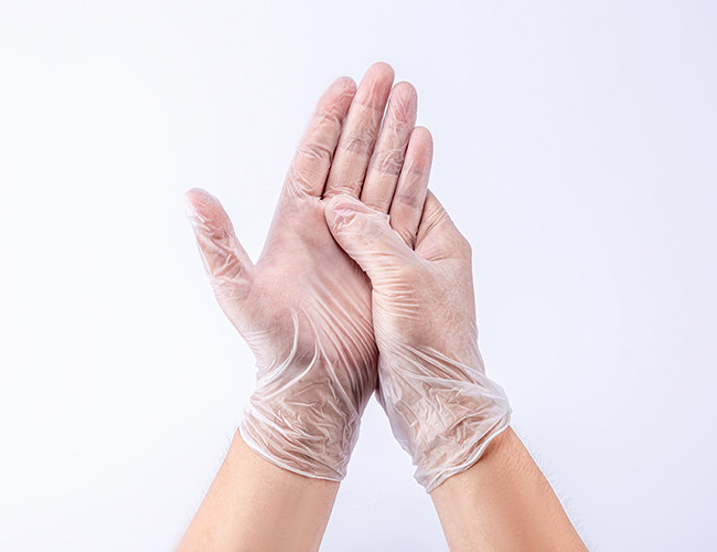 S M L XL Powder Free Disposable Vinyl Gloves Medical Examination Non Sterile