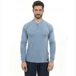 Light Blue Button FR Henley Shirt Working NFPA 2112 CAT 2 FR Shirt
