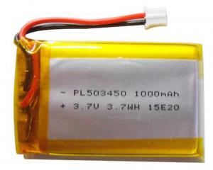 Custom Li Polymer Rechargeable Battery / Li Poly Battery Pack 1000mAh For Fishing Equipment