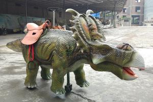 China Life Size Walking Dinosaur Rides , 110V / 220V AC Robotic Deer Dinosaur Car wholesale