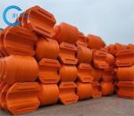 Orange / Yellow Cylindrical HDPE Pipe Floater DN1100 For Dredger Pipelines