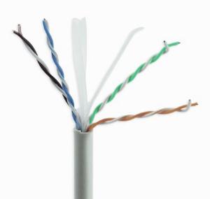China Grey CCA Cat6a Solid Cable , High Speed 10Gbps Cable Cat6a UTP wholesale