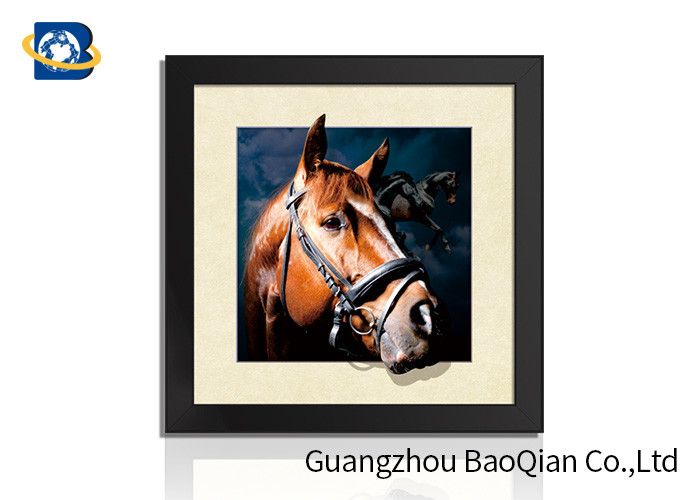 Decorative Animal Design 5D Pictures / Lenticular Image Printing Service PS Frame High Definition
