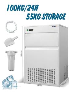 China 100kg Portable Bullet Ice Maker For Restaurant , 700w Commercial Nugget Ice Maker wholesale