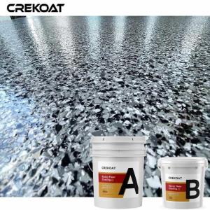 China Superior Bonding Blue Flake Epoxy Floor Coating Blending Durability Naturally De Foaming wholesale