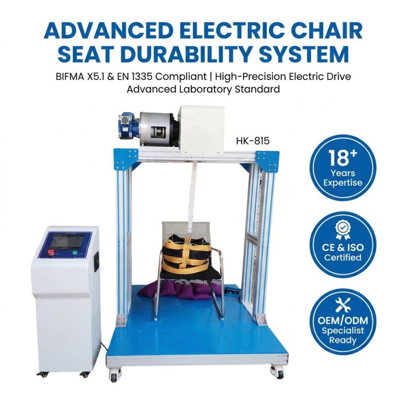 Automatic Chair Seating Cyclic Impact Durability Detector Evaluate Chair Foam and Frame Structural Safety
