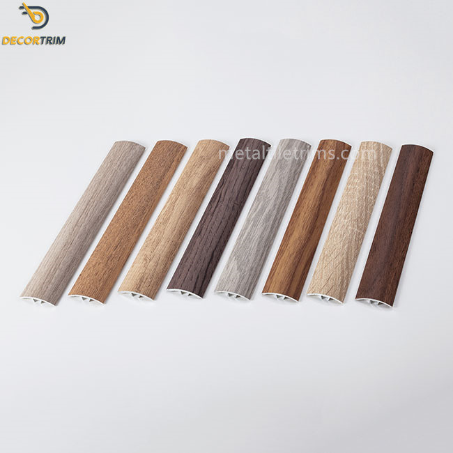 Protective Floor Transition Strip Screw Fix Wood Grain Color 2500mm Length