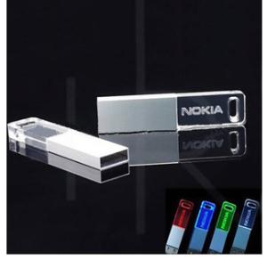 China Luxury Custom Business Gifts High Speed Crystal Usb Flash Drive Disk With Ledfor wholesale