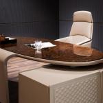 Lacquer Hardwood Office Desk 2.2x0.76m With Storage Solid Wood
